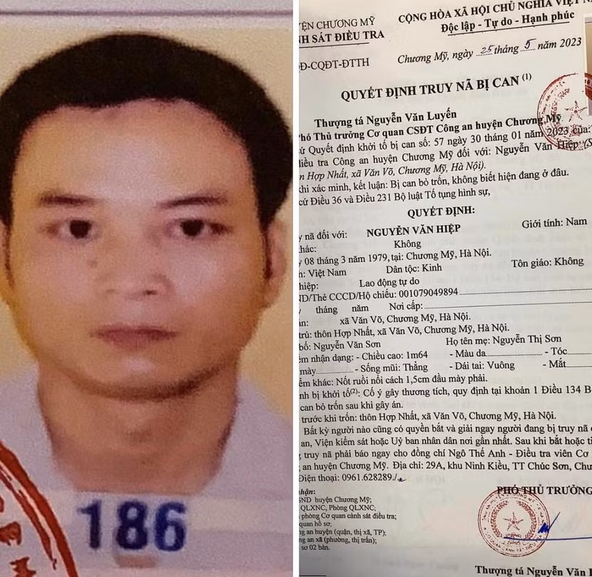 CQĐT truy nã đối tượng Nguyễn Văn Hiệp CQĐT truy nã đối tượng Nguyễn Văn Hiệp