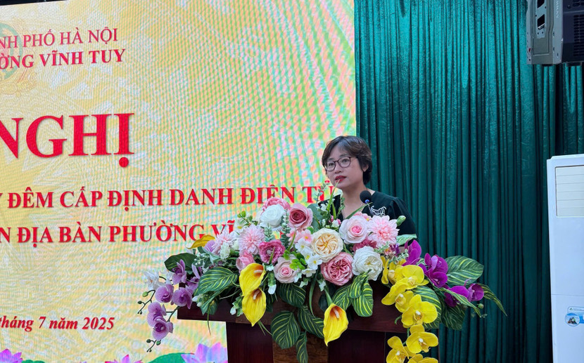 Đại diện UBND phường phát biểu tại hội nghị