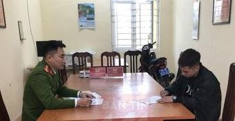 Cơ quan Công an làm việc với người vi phạm
