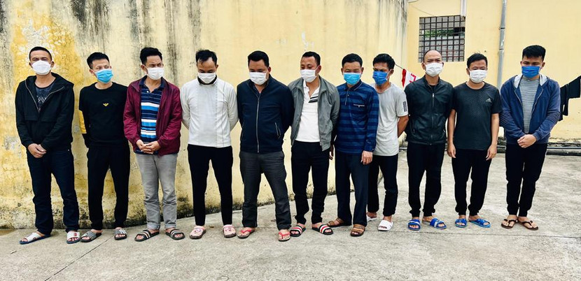 Nhóm đối tượng đánh bạc bị bắt giữ