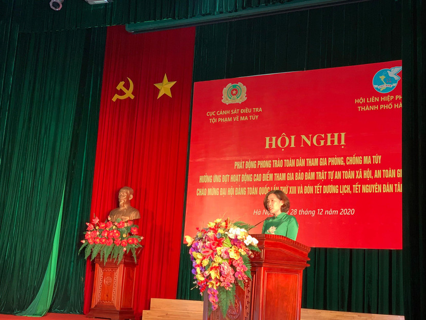 Chủ tịch Hội Liên hiệp Phụ nữ thành phố Hà Nội Lê Kim Anh phát động đợt hoạt động cao điểm tham gia phòng chống ma túy Chủ tịch Hội Liên hiệp Phụ nữ thành phố Hà Nội Lê Kim Anh phát động đợt hoạt động cao điểm tham gia phòng chống ma túy