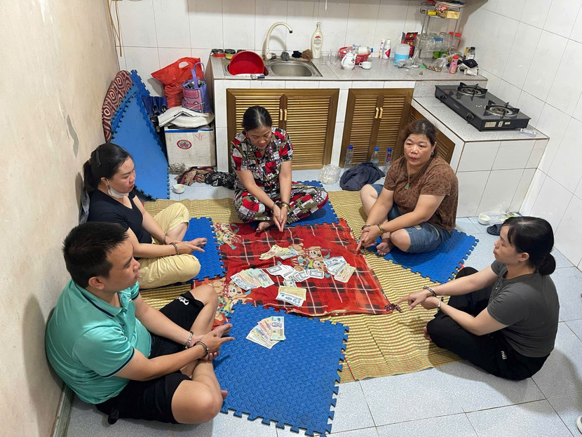 Nhóm đối tượng đánh bạc bị bắt giữ