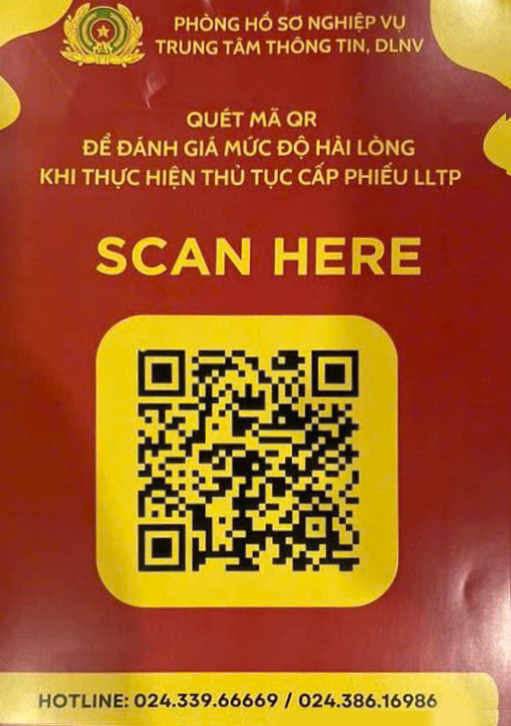Phòng Hồ sơ nghiệp vụ chính thức triển khai mô hình đánh giá mức độ hài lòng qua mã QR code Phòng Hồ sơ nghiệp vụ chính thức triển khai mô hình đánh giá mức độ hài lòng qua mã QR code