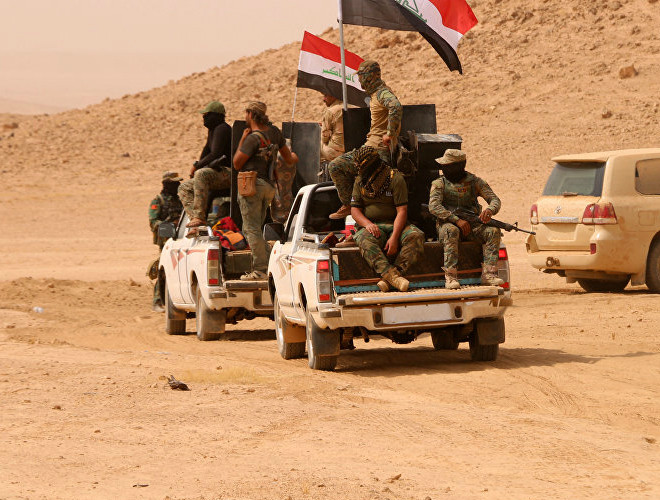 Quân đội Iraq gần biên giới Syria Quân đội Iraq gần biên giới Syria