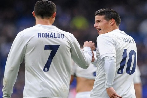 Cristiano Ronaldo muốn tái hợp vớiJames Rodriguez ở Juventus