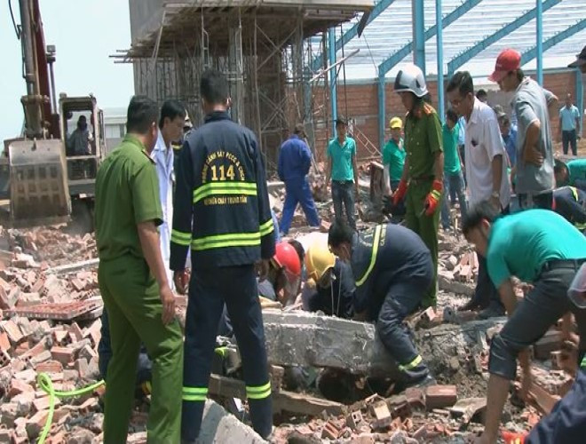 Có 6 nạn nhân thiệt mạng trong vụ tai nạn sập nhà xưởng