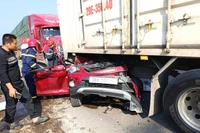 Tai nạn liên hoàn giữa 4 ô tô trên đường tránh quốc lộ 1 qua Hà Tĩnh làm 4 người bị thương