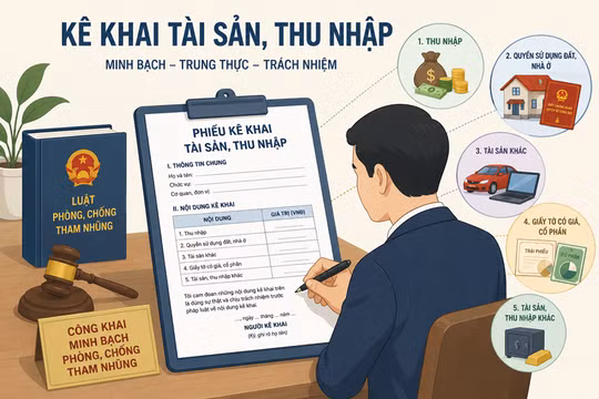 Người giữ chức vụ Trưởng phòng có phụ cấp từ 0,25 trở lên phải kê khai tài sản, thu nhập hàng năm