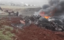 Hiện trường chiếc trực thăng bị bắn hạ