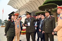 Lãnh đạo Công an Hà Nội kiểm tra công tác bảo vệ tại buổi tổng duyệt phục vụ Đại hội Đảng lần thứ XIV