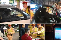 Ảnh: Chốt Cảnh sát giao thông Hà Nội kiểm tra hơn 300 ô tô, chỉ phát hiện 2 "ma men" trong đêm 26 Tết
