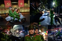 Đồng hành cùng tổ tuần tra "đặc biệt" của Công an phường trung tâm Hà Nội xuyên đêm bảo vệ Đại hội Đảng