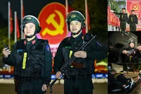 Xuyên đêm cùng những "lá chắn thép" gác bình yên phục vụ Đại hội Đảng lần thứ XIV