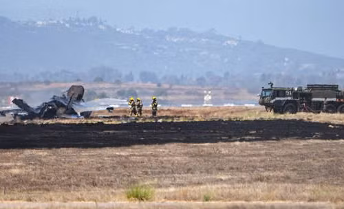 Tiêm kích tàng hình F-35B của Thủy quân lục chiến Mỹ bị rơi, bốc cháy tại căn cứ