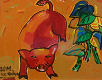 Tranh nude làm mãn nhãn người xem tại triển lãm đầu năm