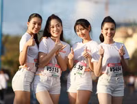 [ẢNH] Dàn Hoa hậu và người đẹp gây sốt ở giải Việt dã toàn quốc 2019