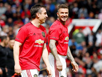 [ẢNH] Beckham tái xuất, Solskjaer ghi bàn, M.U đè bẹp Bayern 5-0