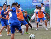 [ẢNH] Cầu thủ THPT Đông Đô gục ngã sau thất bại đáng tiếc