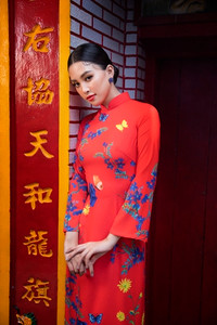 Hoa hậu Tiểu Vy khoe sắc trong trang phục áo dài đón Tết