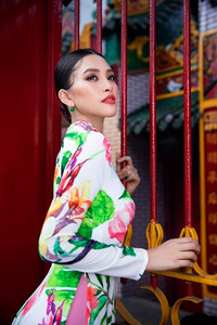 Hoa hậu Tiểu Vy khoe sắc trong trang phục áo dài đón Tết