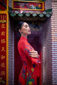 Hoa hậu Tiểu Vy khoe sắc trong trang phục áo dài đón Tết