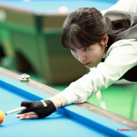[ẢNH] Nữ cơ thủ xinh đẹp gây sốt ở giải Billiards carom châu Á 2019