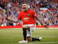 [ẢNH] Beckham tái xuất, Solskjaer ghi bàn, M.U đè bẹp Bayern 5-0