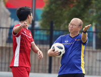 [ẢNH] Olympic Việt Nam sảng khoái cười hết cỡ trước trận quyết đấu Syria