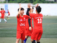 [ẢNH] Những khoảnh khắc ấn tượng ngày thi đấu 22-10 giải bóng đá học sinh THPT Hà Nội