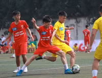 [ẢNH] So tài quyết liệt trong ngày khai mạc Giải bóng đá học sinh THPT Hà Nội 2019