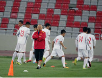 [ẢNH] Thầy trò Park Hang-seo rèn chiến thuật tấn công ĐT Jordan