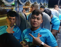 Những hình ảnh đầu tiên của U23 Việt Nam sau khi đặt chân đến Thái Lan