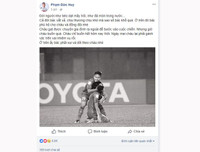 Tuyển thủ U23 Việt Nam viết gì lên facebook sau chiến thắng lịch sử?