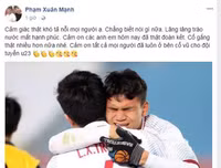 Tuyển thủ U23 Việt Nam viết gì lên facebook sau chiến thắng lịch sử?