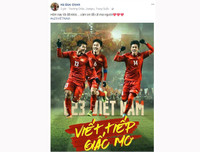 Tuyển thủ U23 Việt Nam viết gì lên facebook sau chiến thắng lịch sử?