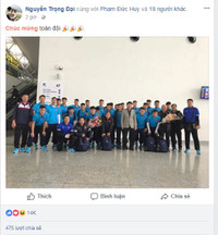 Tuyển thủ U23 Việt Nam viết gì lên facebook sau chiến thắng lịch sử?