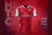 [ẢNH] Lộ mẫu áo loang lổ lạ mắt của Arsenal mùa giải tới