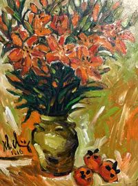 Tranh nude làm mãn nhãn người xem tại triển lãm đầu năm