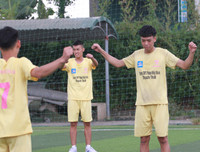 [ẢNH] Á quân THPT Phùng Khắc Khoan tích cực tập dứt điểm trước ngày ra quân