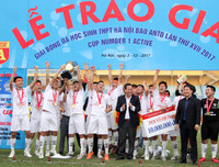 THPT Nguyễn Thị Minh Khai ăn mừng chức vô địch lần thứ ba