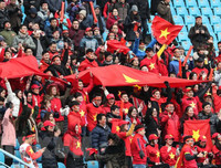 Hàng ngàn CĐV Việt Nam đang đổ về Thường Châu cổ vũ đội tuyển U23