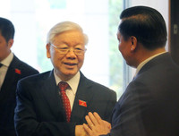 Những hình ảnh từ nghị trường Quốc hội trong ngày khai mạc kỳ họp thứ 5