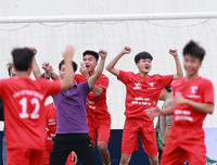 [ẢNH] Những khoảnh khắc ấn tượng ngày thi đấu 22-10 giải bóng đá học sinh THPT Hà Nội