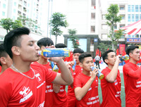 Lễ xuất quân đậm màu sắc của đương kim vô địch THPT Trần Quốc Tuấn