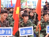 Lễ xuất quân đậm màu sắc của đương kim vô địch THPT Trần Quốc Tuấn