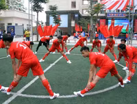 Lễ xuất quân đậm màu sắc của đương kim vô địch THPT Trần Quốc Tuấn