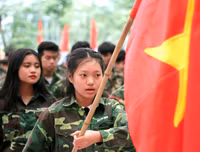 Lễ xuất quân đậm màu sắc của đương kim vô địch THPT Trần Quốc Tuấn