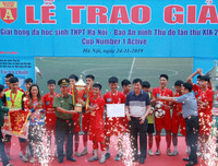 [ẢNH] Toàn cảnh lễ bế mạc, trao giải bóng đá học sinh Hà Nội 2019