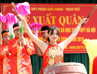 [ẢNH] Lễ xuất quân rộn ràng, rực rỡ sắc màu của thầy trò trường Phùng Khắc Khoan