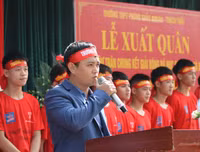 [ẢNH] Lễ xuất quân rộn ràng, rực rỡ sắc màu của thầy trò trường Phùng Khắc Khoan